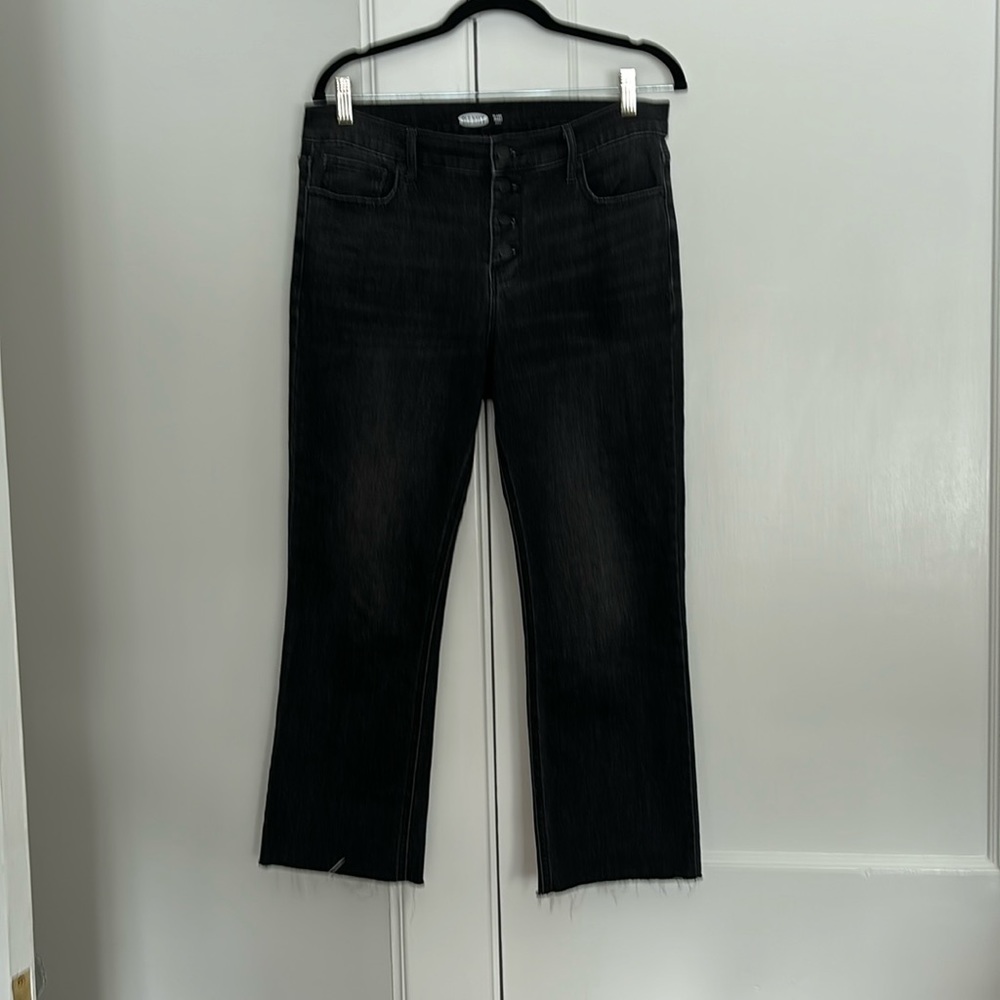 Old Navy Ankle Flare, Black Denim, Cropped Pant, Size 10